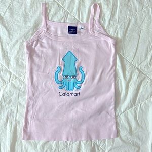 Vintage Y2K David & Goliath Calamari baby pink tank